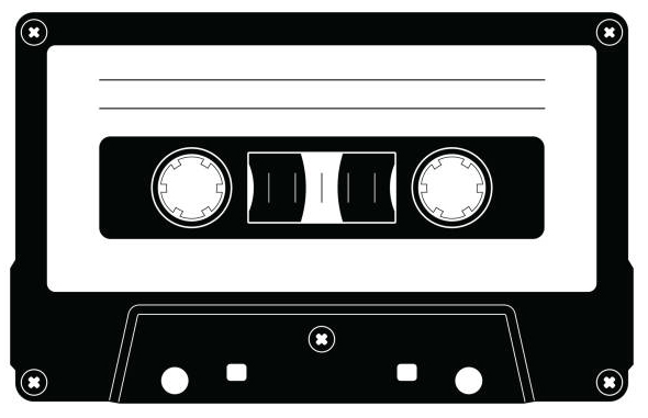 An image of a cassette tape that when clicked, plays the audio